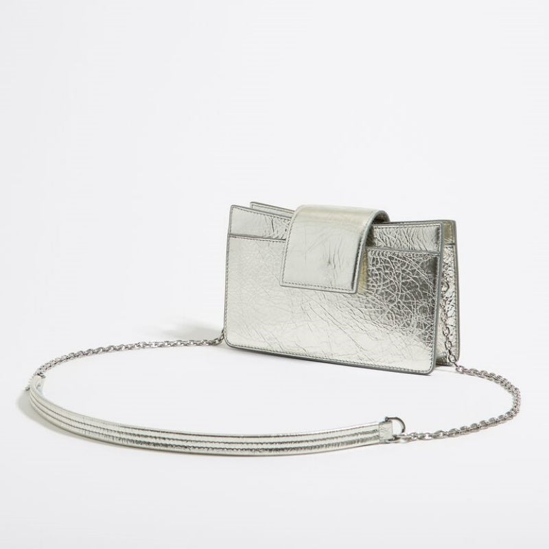 Mini Crossbody Bag in Silver