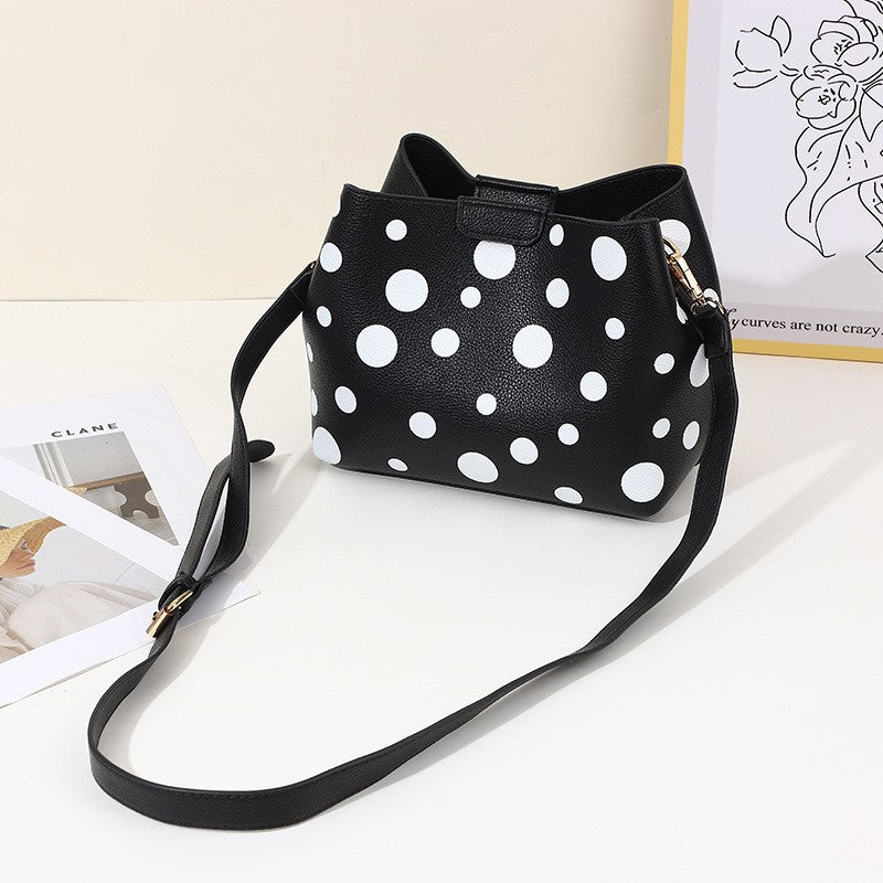 Polka Dot Bucket Bag