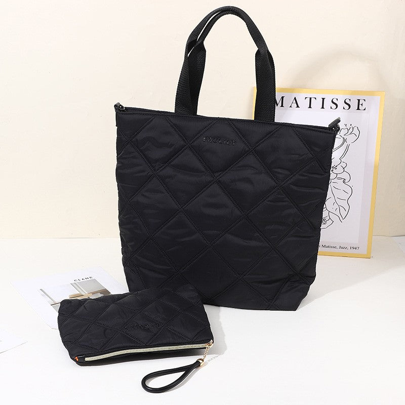 Cotton Padded Shoulder Bag