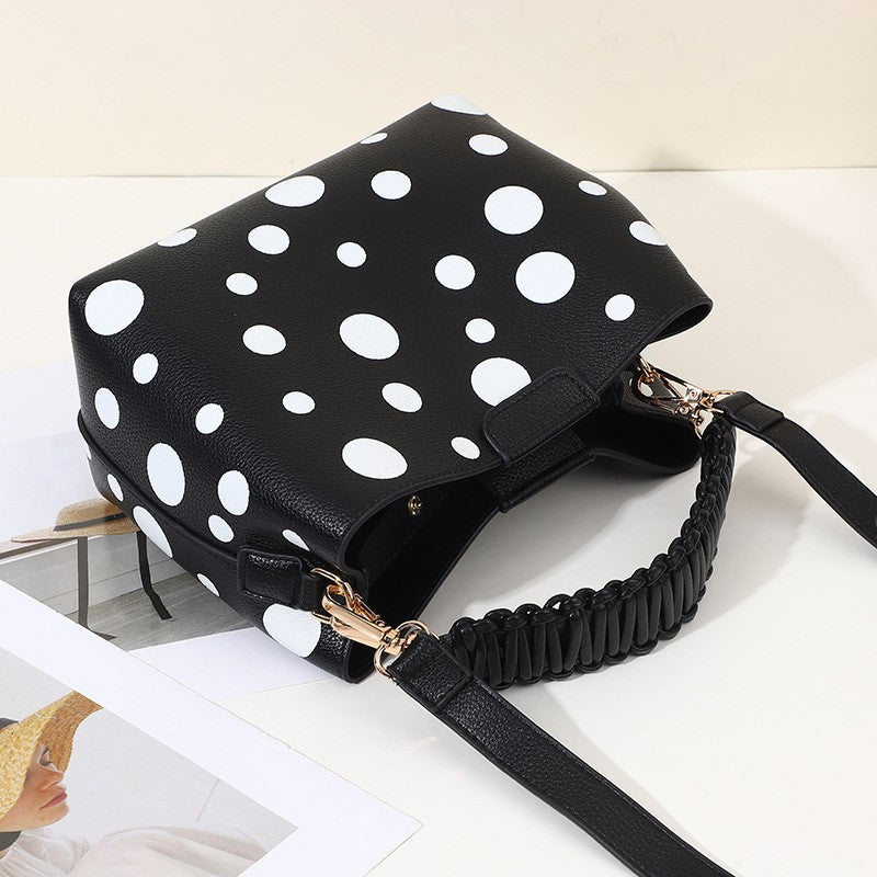 Polka Dot Bucket Bag