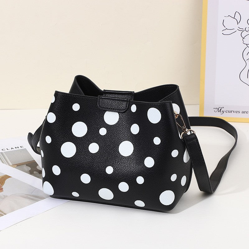 Polka Dot Bucket Bag