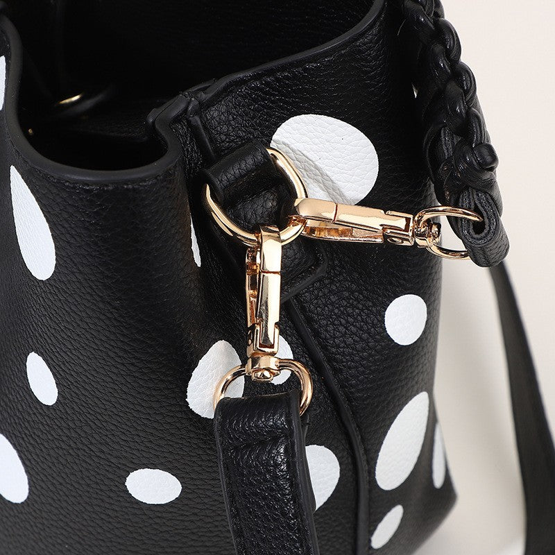 Polka Dot Bucket Bag